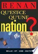 Télécharger le livre libro Qu'est-ce Qu'une Nation ?